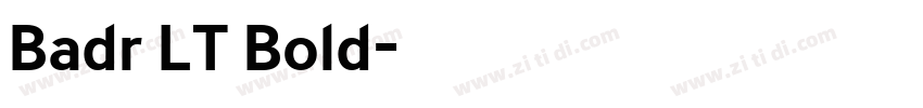 Badr LT Bold字体转换